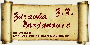 Zdravka Marjanović vizit kartica